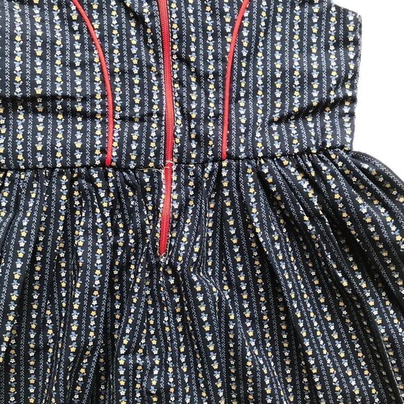 Vintage Navy blue floral stripe dress EUC fits like 2/3T - Picture 7 of 7